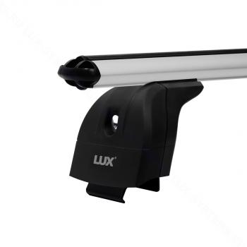 15 489 р. Багажник на крышу с низкими рейлингами сборе LUX  Лада XRAY - XRAY Cross (дуги аэро-классик 110 см, с замком, серебро)  с доставкой в г. Керчь. Увеличить фотографию 3