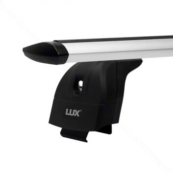17 689 р. Багажник на крышу с низкими рейлингами сборе LUX  Лада XRAY - XRAY Cross (дуги аэро-трэвэл 110 см, с замком, серебро)  с доставкой в г. Керчь. Увеличить фотографию 3