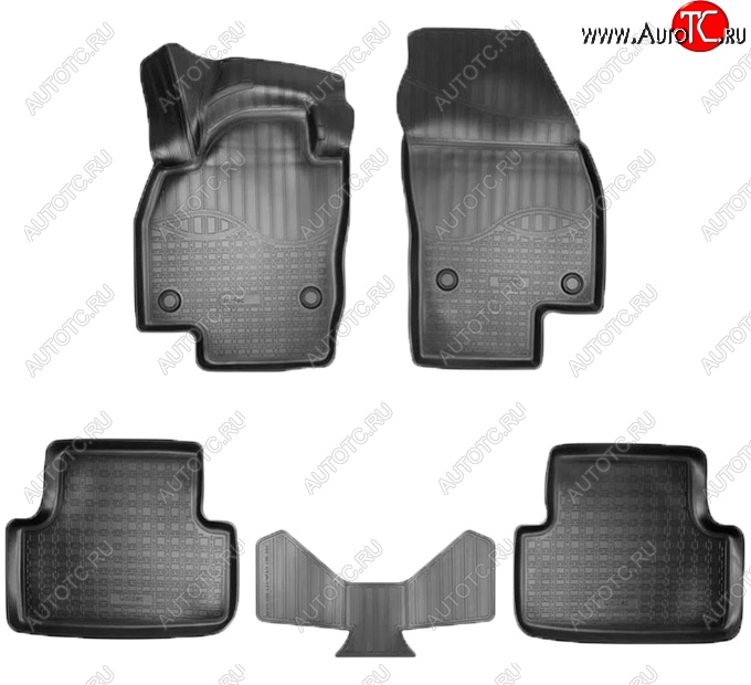 2 369 р. Коврики салонные Noplast (3D) Volkswagen T-Cross (2019-2025) (Черные)  с доставкой в г. Керчь
