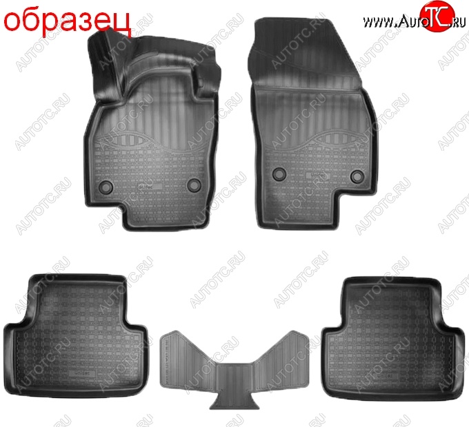 2 369 р. Коврики салонные Noplast (3D)  Volkswagen T-Roc  универсал (2017-2025) (Черные)  с доставкой в г. Керчь