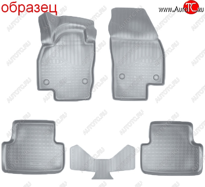 3 069 р. Коврики салонные Noplast (3D)  Volkswagen T-Roc  универсал (2017-2025) (Серые)  с доставкой в г. Керчь