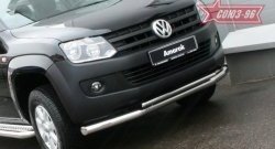 17 009 р. Защита переднего бампера двойная Souz-96 (d76/42) Volkswagen Amarok дорестайлинг (2009-2016)  с доставкой в г. Керчь. Увеличить фотографию 2