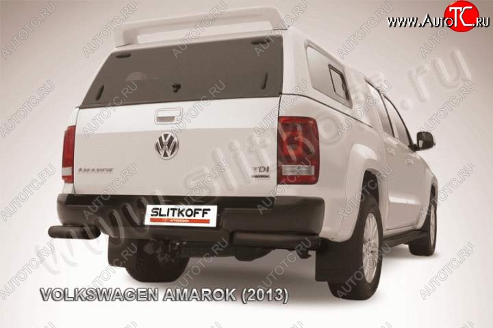 8 999 р. Уголки d76  Volkswagen Amarok (2009-2016) дорестайлинг (Цвет: серебристый)  с доставкой в г. Керчь
