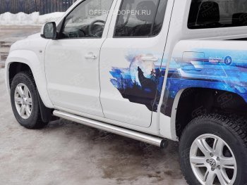 21 649 р. Пороги труба d76 (v2) Russtail  Volkswagen Amarok (2016-2022) рестайлинг  с доставкой в г. Керчь. Увеличить фотографию 4