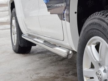 24 549 р. Пороги труба d76 с накладкой (v3) SLITKOFF  Volkswagen Amarok (2016-2022) рестайлинг  с доставкой в г. Керчь. Увеличить фотографию 4