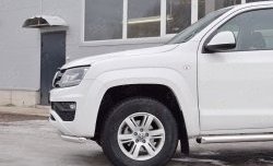 13 999 р. Защита переднего бампера (Ø63 мм, нержавейка) SLITKOFF  Volkswagen Amarok (2016-2022) рестайлинг  с доставкой в г. Керчь. Увеличить фотографию 4