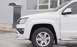 18 549 р. Защита переднего бампера (2 трубыØ63 мм, нержавейка) SLITKOFF  Volkswagen Amarok (2016-2022) рестайлинг  с доставкой в г. Керчь. Увеличить фотографию 4