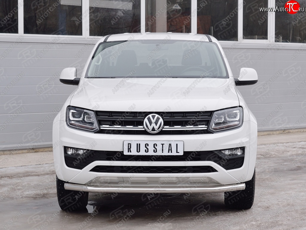 13 999 р. Защита переднего бампера (Ø63 мм, нержавейка) SLITKOFF  Volkswagen Amarok (2016-2022) рестайлинг  с доставкой в г. Керчь