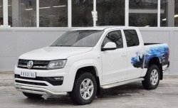 15 799 р. Защита переднего бампера (2 трубы Ø63 и 75х42 мм, нержавейка) Russtal Volkswagen Amarok рестайлинг (2016-2022)  с доставкой в г. Керчь. Увеличить фотографию 2