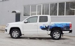 32 849 р. Порожки для ног (труба Ø63) SLITKOFF  Volkswagen Amarok (2016-2022) рестайлинг (лист - нержавейка, профиль - нержавейка)  с доставкой в г. Керчь. Увеличить фотографию 3