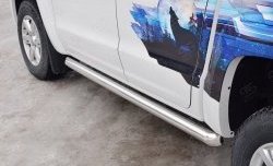23 799 р. Защита порогов из круглой трубы диаметром 76 мм SLITKOFF Volkswagen Amarok рестайлинг (2016-2022)  с доставкой в г. Керчь. Увеличить фотографию 2