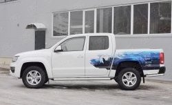 23 799 р. Защита порогов из круглой трубы диаметром 76 мм SLITKOFF Volkswagen Amarok рестайлинг (2016-2022)  с доставкой в г. Керчь. Увеличить фотографию 3