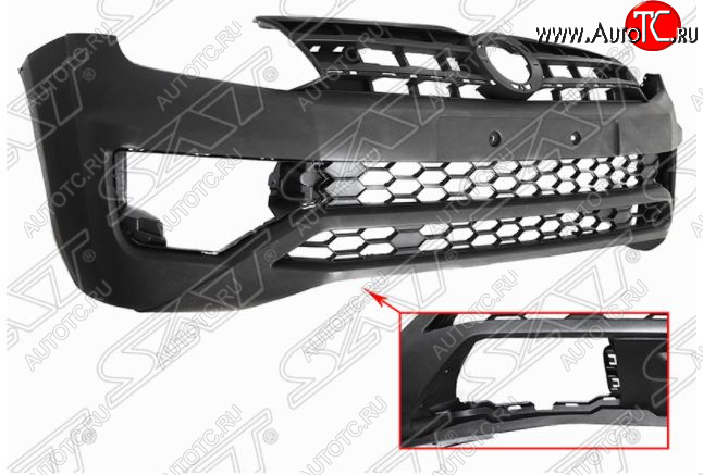16 749 р. Передний бампер SAT Volkswagen Amarok рестайлинг (2016-2022) (Неокрашенный)  с доставкой в г. Керчь