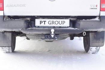 10 029 р. Фаркоп Petroil Tuning (съемный квадрат) Volkswagen Amarok рестайлинг (2016-2022)  с доставкой в г. Керчь. Увеличить фотографию 3