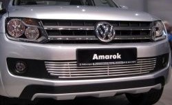 8 399 р. Декоративная вставка воздухозаборника Berkut Volkswagen Amarok дорестайлинг (2009-2016)  с доставкой в г. Керчь. Увеличить фотографию 2