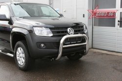 14 669 р. Защита переднего бампера Souz-96 (d76) Volkswagen Amarok дорестайлинг (2009-2016)  с доставкой в г. Керчь. Увеличить фотографию 2