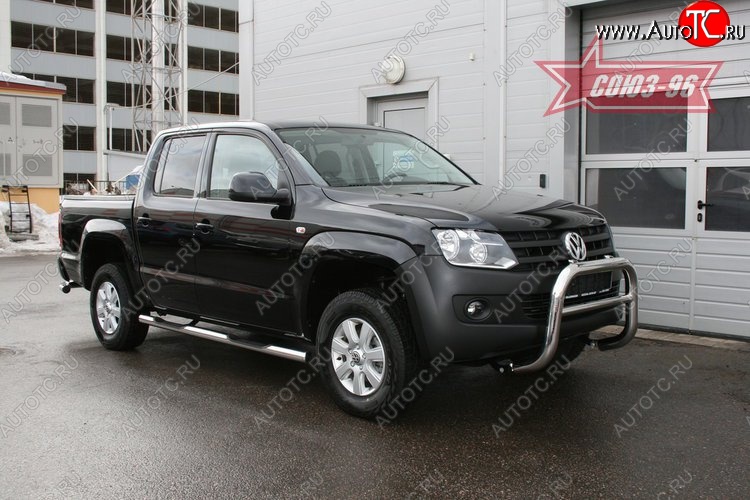 14 669 р. Защита переднего бампера Souz-96 (d76) Volkswagen Amarok дорестайлинг (2009-2016)  с доставкой в г. Керчь