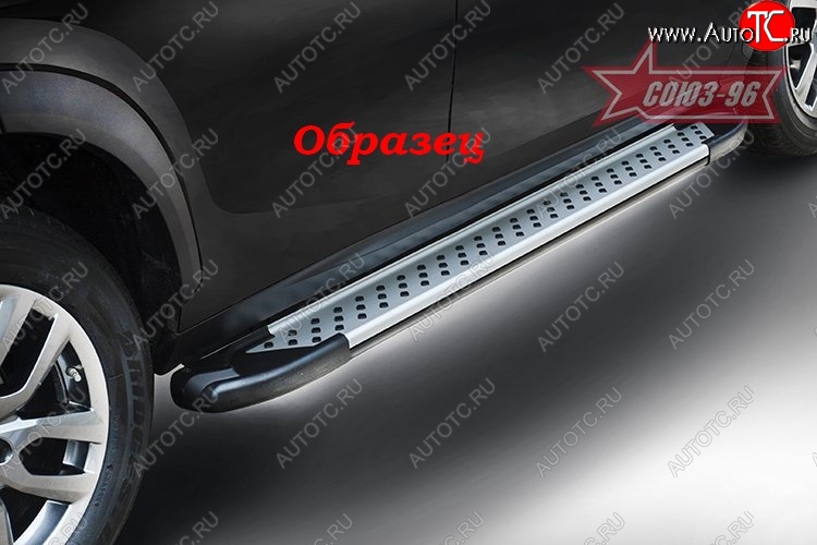 10 259 р. Пороги из алюминиевого профиля Souz-96 Volkswagen Amarok дорестайлинг (2009-2016)  с доставкой в г. Керчь