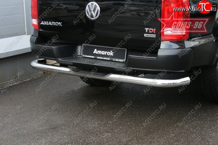 14 579 р. Защита заднего бампера с проступью Souz-96 (d76) Volkswagen Amarok дорестайлинг (2009-2016)  с доставкой в г. Керчь