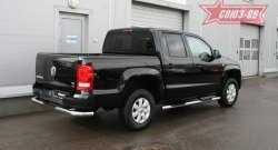 14 579 р. Защита заднего бампера с проступью Souz-96 (d76) Volkswagen Amarok дорестайлинг (2009-2016)  с доставкой в г. Керчь. Увеличить фотографию 2