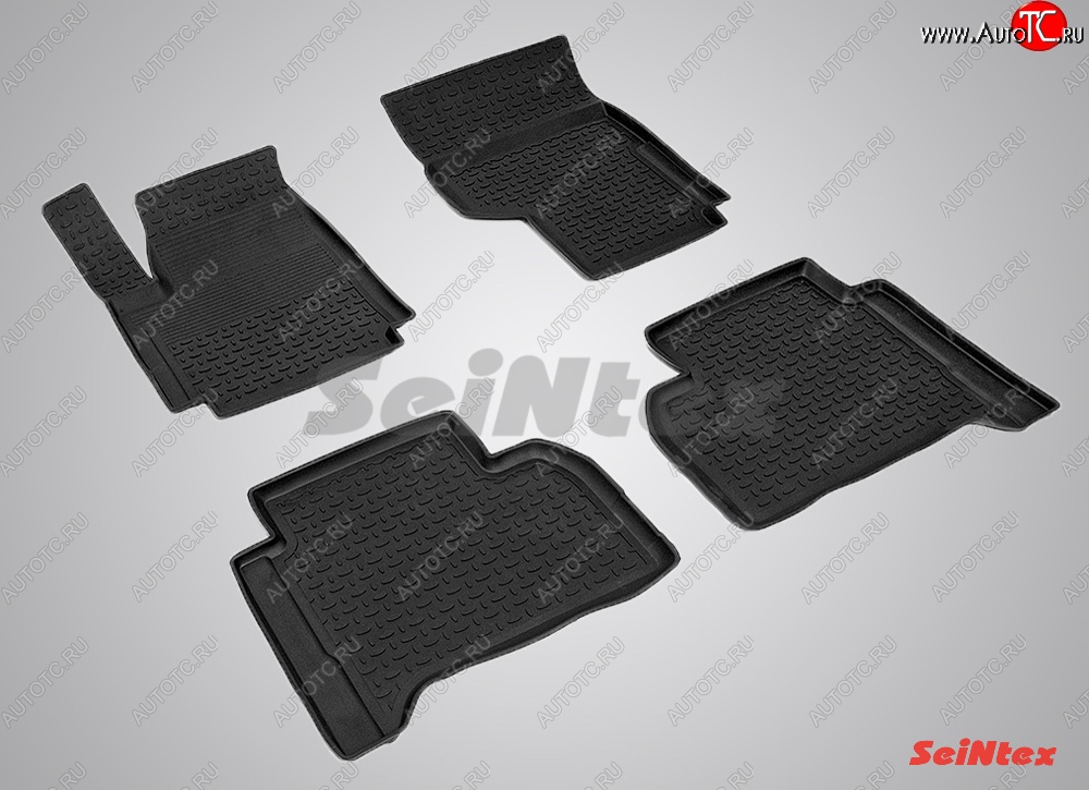3 199 р. Износостойкие коврики в салон с высоким бортом SeiNtex Premium 4 шт. (резина) Volkswagen Amarok дорестайлинг (2009-2016)  с доставкой в г. Керчь