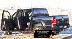 2 499 р. Накладки на порожки автомобиля RA  Volkswagen Amarok (2009-2016) дорестайлинг (Комплект (передние+задние))  с доставкой в г. Керчь. Увеличить фотографию 3