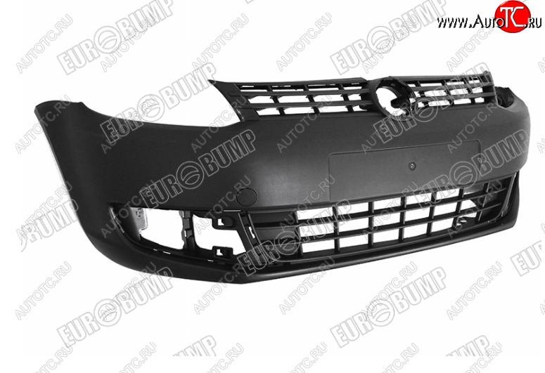 7 249 р. Передний бампер EUROBUMP (в сборе с решеткой)  Volkswagen Caddy  2K (2010-2015) рестайлинг (Неокрашенный)  с доставкой в г. Керчь