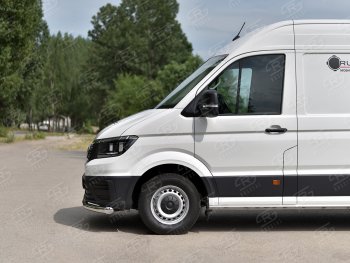 18 949 р. Защита переднего бампера (Ø63 мм, нержавейка) SLITKOFF Volkswagen Crafter 2 (2017-2025)  с доставкой в г. Керчь. Увеличить фотографию 3