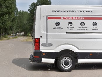 15 549 р. Защита заднего бампера (Ø63 мм, нержавейка) SLITKOFF  Volkswagen Crafter  2 (2017-2025)  с доставкой в г. Керчь. Увеличить фотографию 2