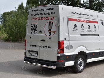 16 999 р. Защита заднего бампера (Ø76 мм, нержавейка) SLITKOFF Volkswagen Crafter 2 (2017-2025)  с доставкой в г. Керчь. Увеличить фотографию 3