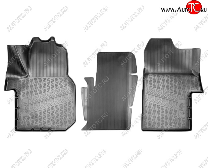 2 359 р. Коврики салонные Noplast (3D)  Volkswagen Crafter  2 (2017-2025) (Черные)  с доставкой в г. Керчь
