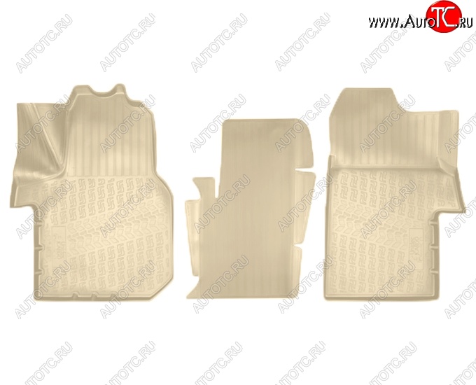 2 999 р. Коврики салонные Noplast (3D)  Volkswagen Crafter  2 (2017-2025) (Бежевые)  с доставкой в г. Керчь