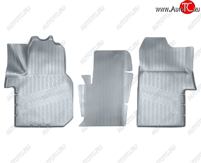 2 999 р. Коврики салонные Noplast (3D)  Volkswagen Crafter  2 (2017-2025) (Серые)  с доставкой в г. Керчь