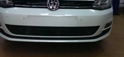 2 099 р. Сетка на бампер Russtal (черная) Volkswagen Golf 7 дорестайлинг, хэтчбэк 5 дв. (2012-2017)  с доставкой в г. Керчь. Увеличить фотографию 3