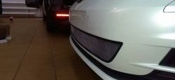 1 539 р. Сетка на бампер Russtal (хром) Volkswagen Golf 7 дорестайлинг, хэтчбэк 5 дв. (2012-2017)  с доставкой в г. Керчь. Увеличить фотографию 2