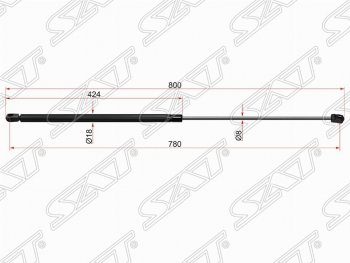 Газовый упор капота SAT Volkswagen Golf  7 (2012-2017) дорестайлинг, хэтчбэк 5 дв.