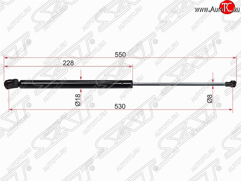 529 р. Газовый упор крышки багажника SAT  Volkswagen Golf  7 (2012-2017) дорестайлинг, хэтчбэк 5 дв.  с доставкой в г. Керчь
