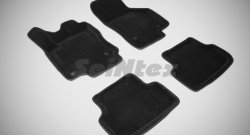 Износостойкие коврики в салон SeiNtex Premium 3D 4 шт. (ворсовые, черные) Volkswagen Golf  7 (2012-2017) дорестайлинг, хэтчбэк 5 дв.