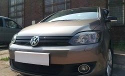 2 089 р. Сетка на бампер (рестайлинг) Russtal (черная) Volkswagen Golf Plus 5 (2004-2009)  с доставкой в г. Керчь. Увеличить фотографию 2