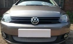 2 189 р. Сетка на бампер (рестайлинг) Russtal (хром) Volkswagen Golf Plus 5 (2004-2009)  с доставкой в г. Керчь. Увеличить фотографию 2
