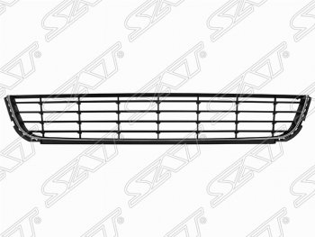 Решётка в передний бампер (с хром молдингом) 5D SAT Volkswagen Golf  6 (2008-2014) хэтчбэк 5 дв.