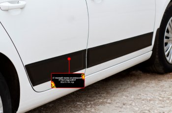Молдинг двери RA V2 (задний правый) Volkswagen Golf  6 (2008-2014) хэтчбэк 5 дв. (Поверхность шагрень)