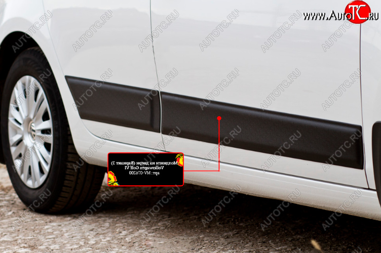 1 259 р. Молдинг двери RA V2 (передний правый) Volkswagen Golf 6 хэтчбэк 5 дв. (2008-2014) (Поверхность глянец (под окраску), Неокрашенный)  с доставкой в г. Керчь
