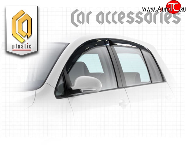 2 079 р. Комплект дефлекторов окон CA Plastic  Volkswagen Golf Plus  6 (2009-2014) (Classic полупрозрачный)  с доставкой в г. Керчь