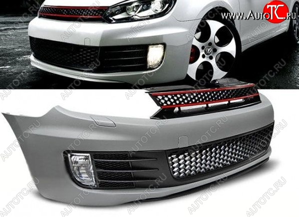 39 449 р. Передний бампер GTI Style Volkswagen Golf 6 хэтчбэк 5 дв. (2008-2014) (Неокрашенный)  с доставкой в г. Керчь