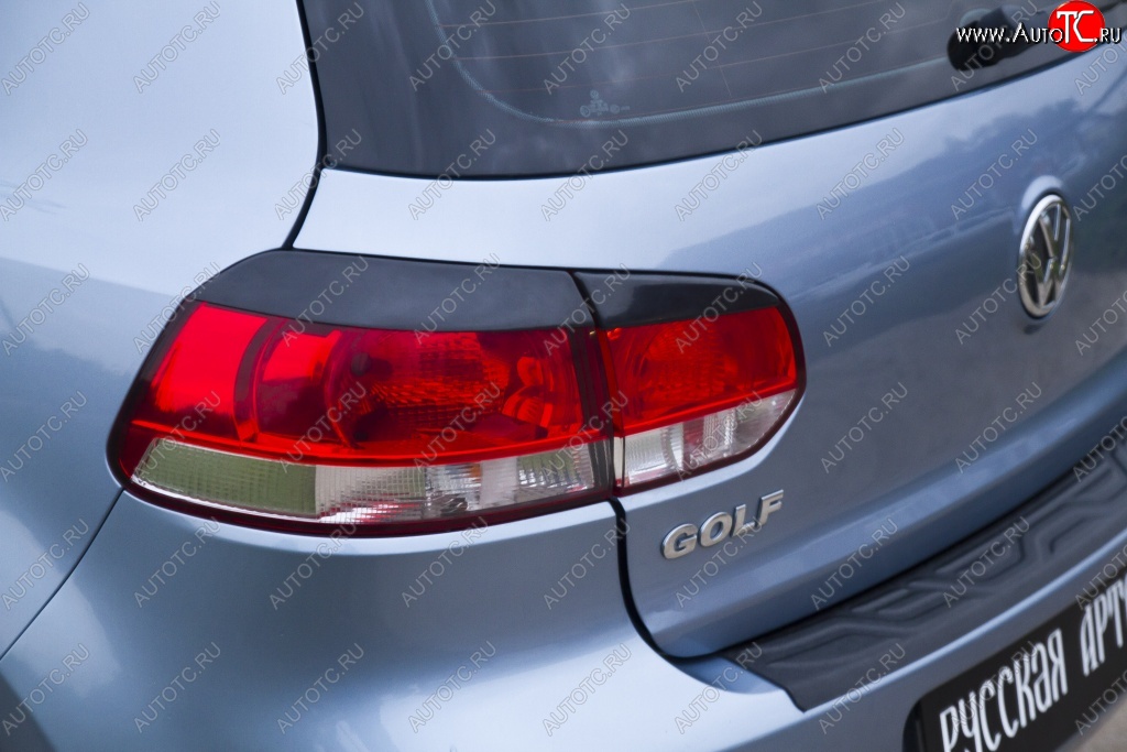 749 р. Реснички на фонари RA Volkswagen Golf 6 хэтчбэк 5 дв. (2008-2014) (Неокрашенные)  с доставкой в г. Керчь