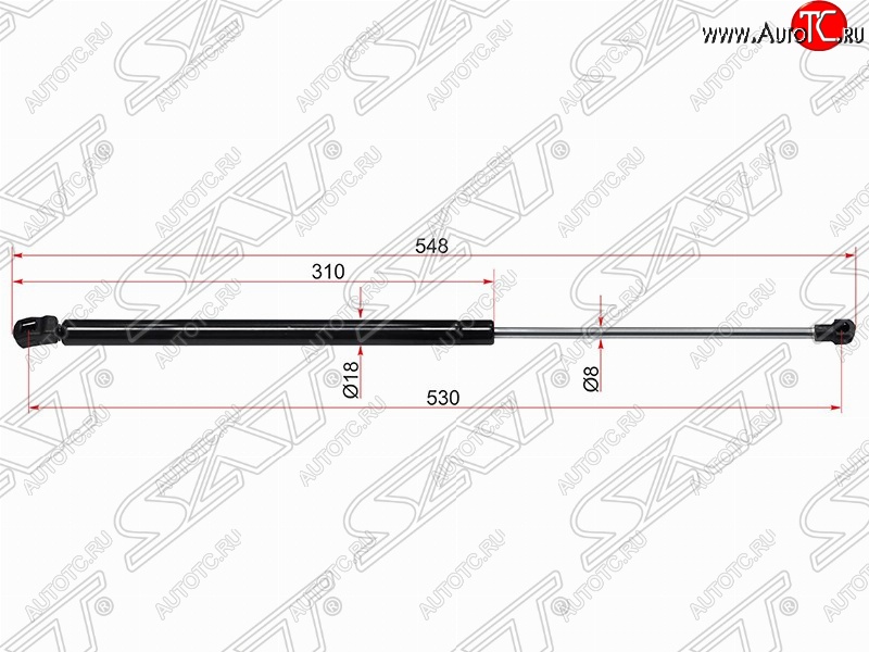 499 р. Газовый упор крышки багажника SAT  Volkswagen Golf  6 (2008-2014) хэтчбэк 5 дв.  с доставкой в г. Керчь