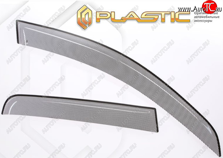 2 199 р. Дефлектора окон на CA-Plastic  Volkswagen Jetta  A7 (2018-2022) седан дорестайлинг (Шелкография черная, Без хром молдинга)  с доставкой в г. Керчь