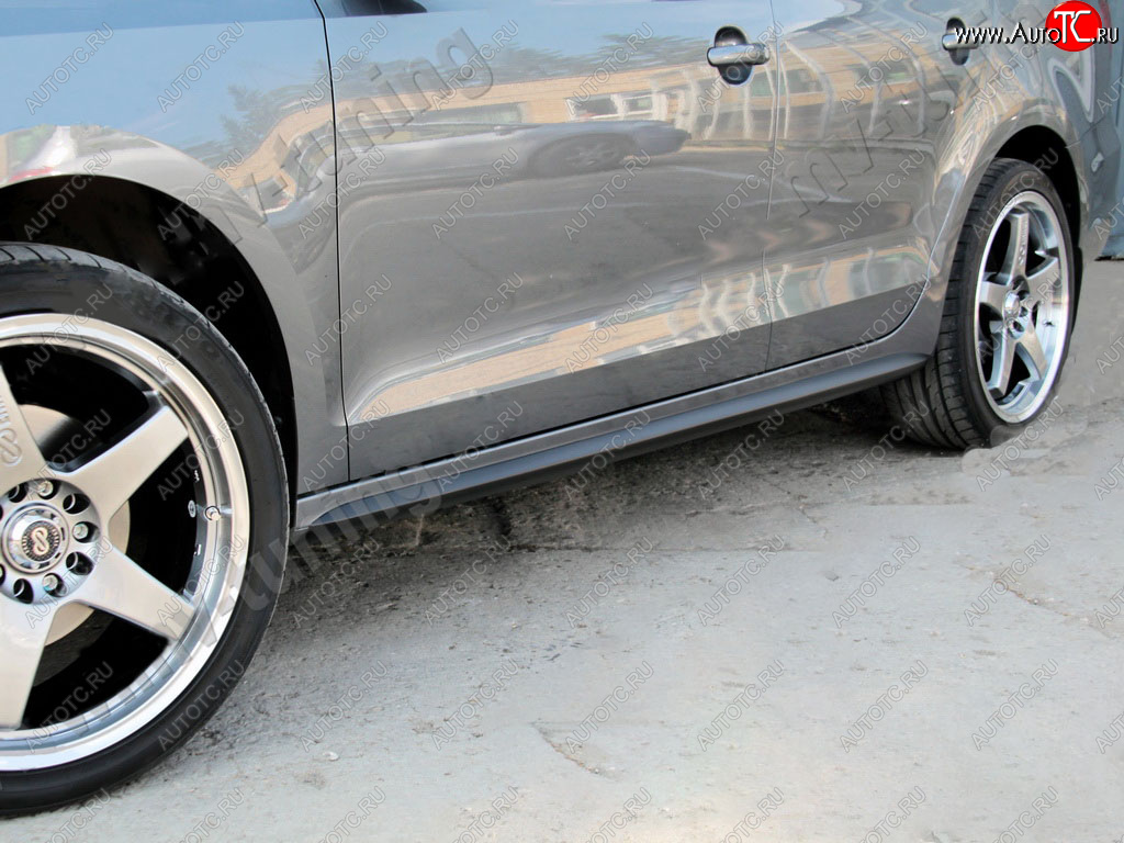 5 849 р. Пороги MV Tuning (Шагрень)  Volkswagen Jetta  A6 (2011-2015) седан дорестайлинг (Неокрашенные)  с доставкой в г. Керчь