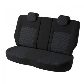 6 449 р. Чехлы для сидений (A6/1B) Lord Autofashion Дублин (жаккард) Volkswagen Jetta A6 седан дорестайлинг (2011-2015) (Черный, вставка Прямоугольник чёрный)  с доставкой в г. Керчь. Увеличить фотографию 3
